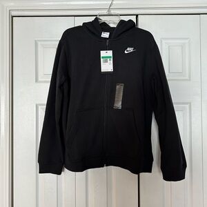 Nike Boys Black Zip-Up Hoodie XL (+) NEW WITH TAGS